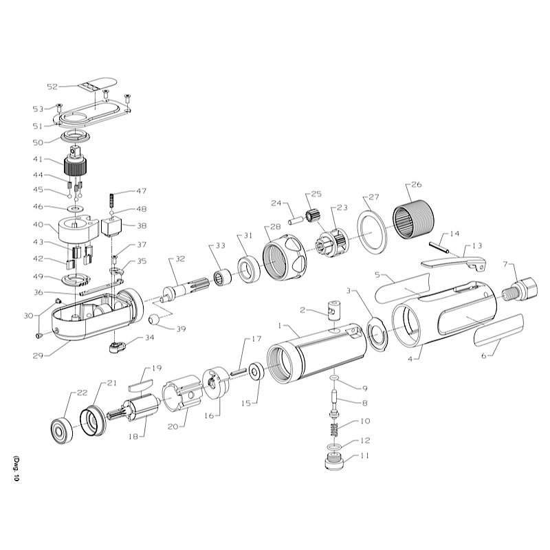 Diagram Diagram and Parts List for IR1225TI  Ingersoll Rand Ratchet